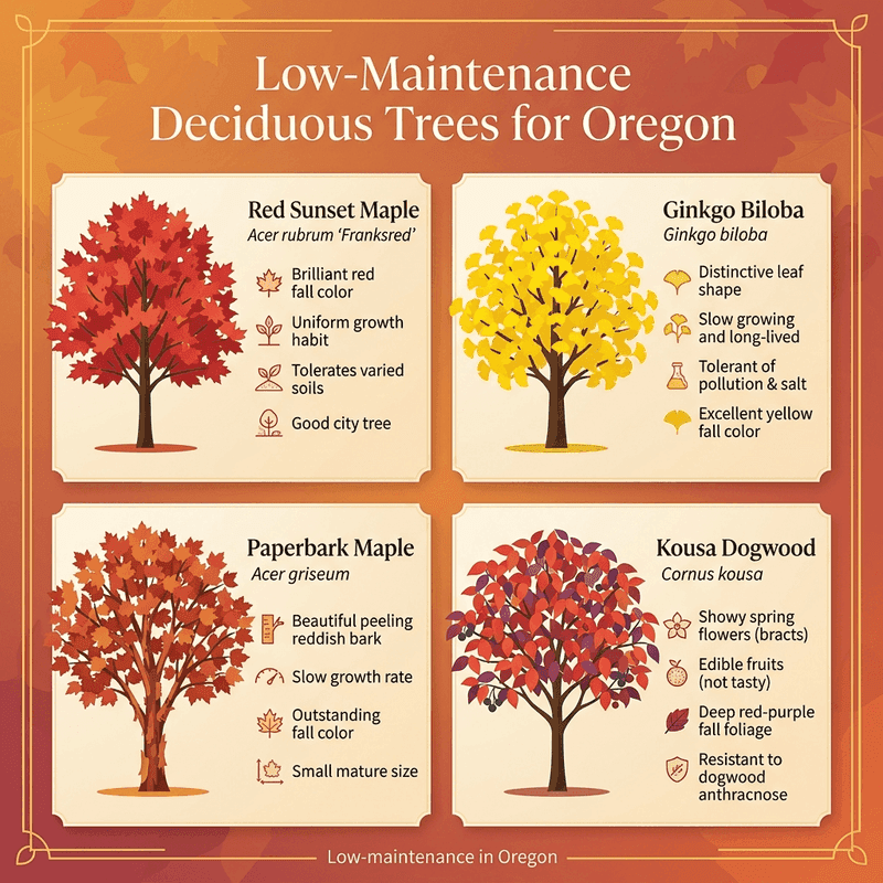 Low-Maintenance Deciduous Trees