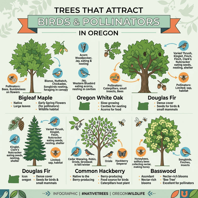 Trees That Attract Birds & Pollinators